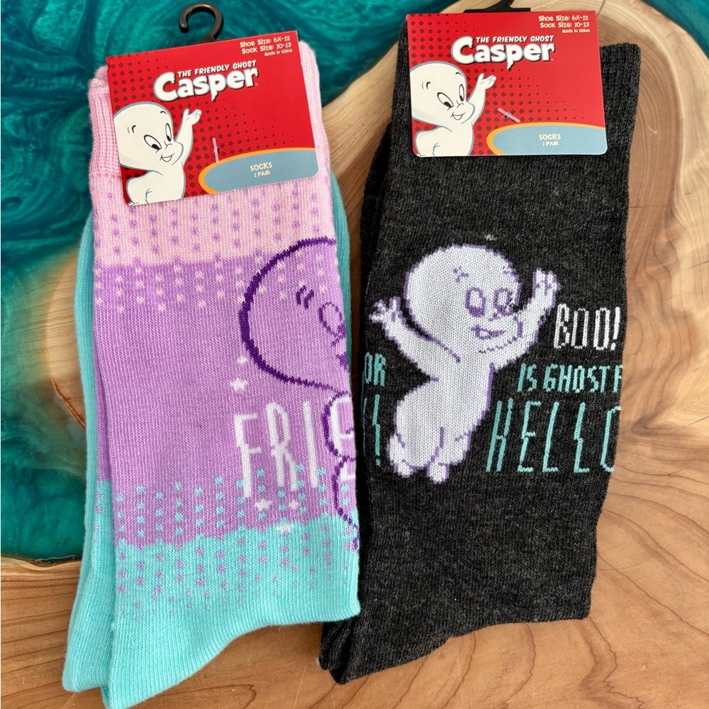 Classic Casper Socks - Purple and Black